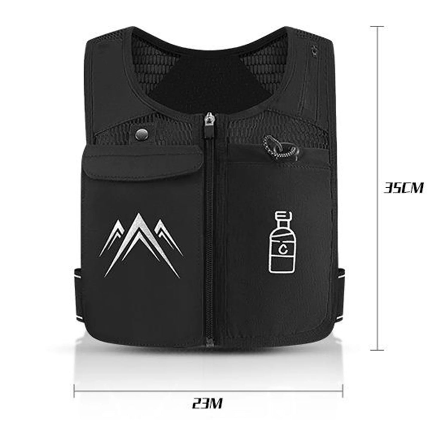 Reflective Running Vests with 500Ml Hydration Bottle