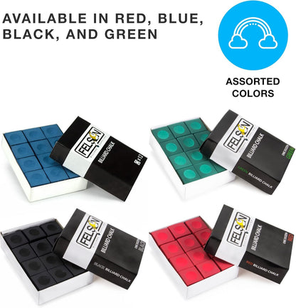 Felson Pool Chalk Cubes & Storage Box