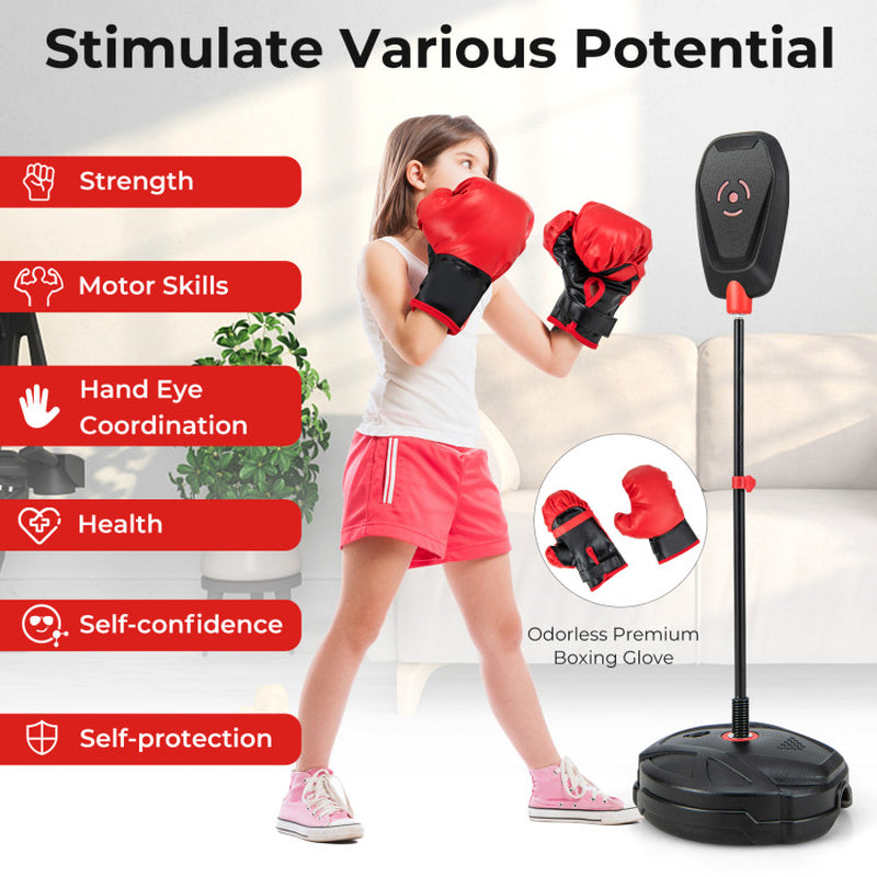 Boxing Set with Punching Bag and Boxing Gloves for 5+ Years Olds