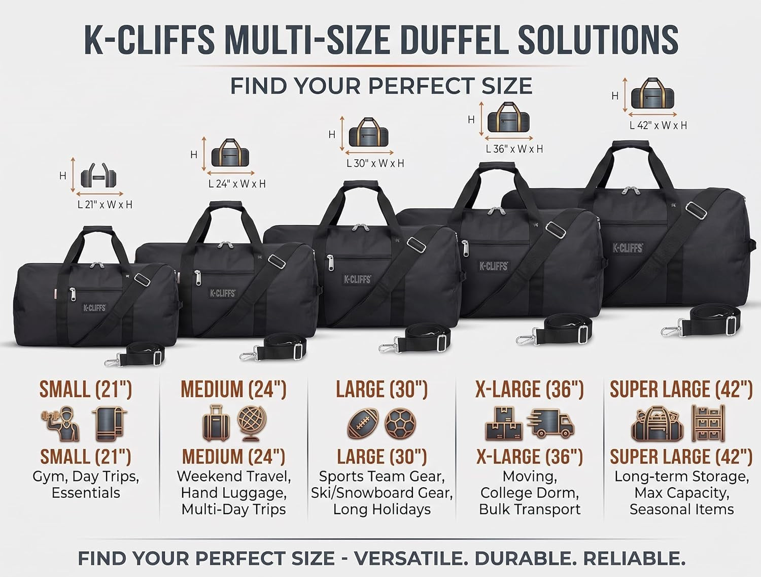 Heavy Duty Cargo Duffel Large Travel Bag