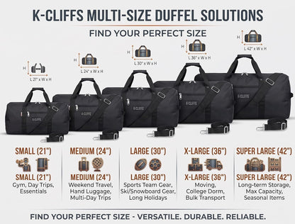Heavy Duty Cargo Duffel Large Travel Bag