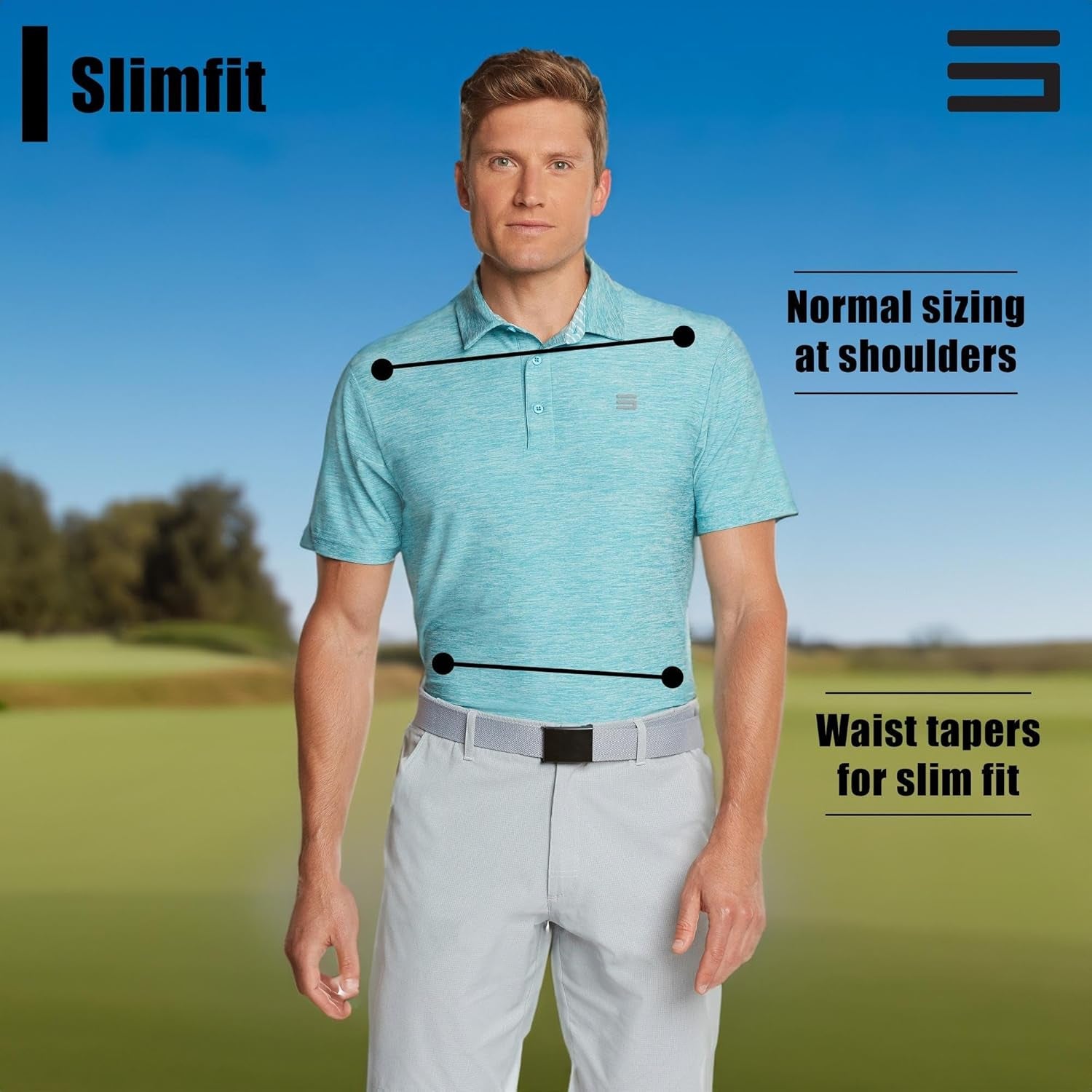 Golf Shirts for Men - Dry Fit Short-Sleeve Polo