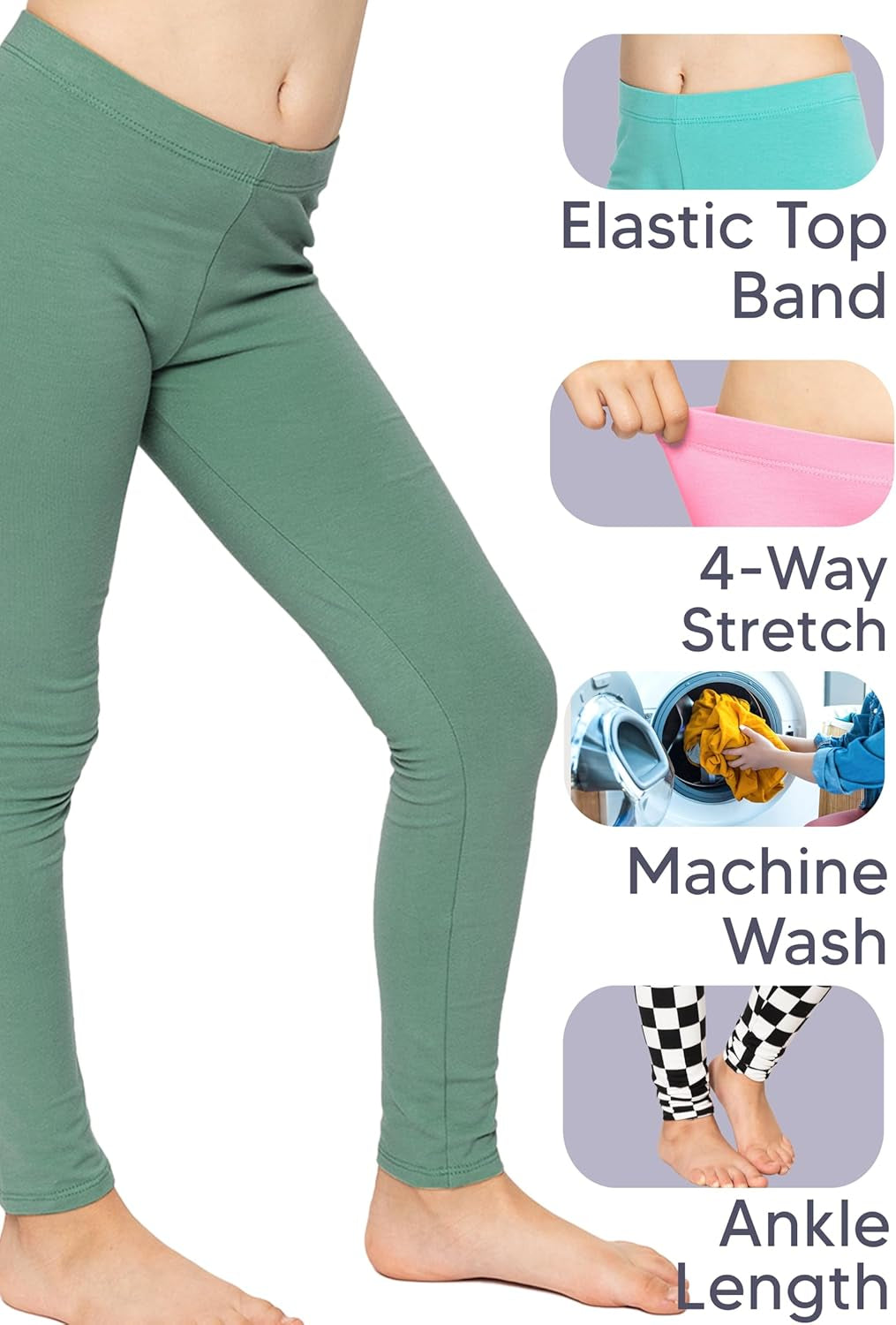 Leggings for Girls 2-16 Black