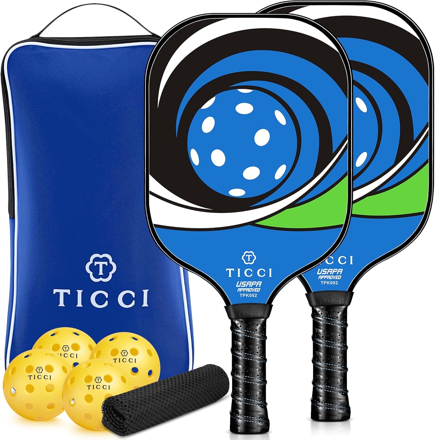 Pickleball Set with 4 Balls & Carry Bag