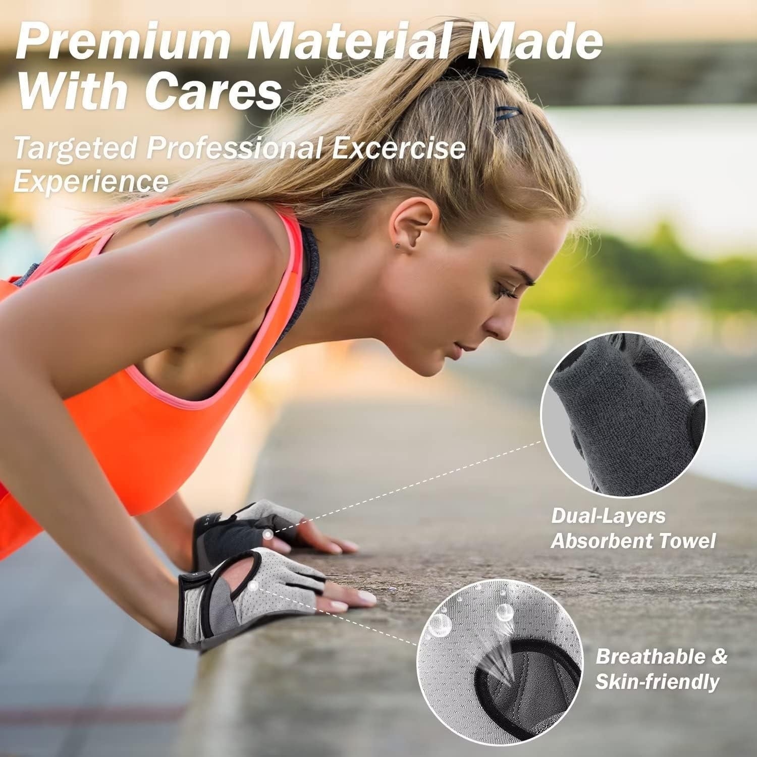 Workout fingerless Gloves